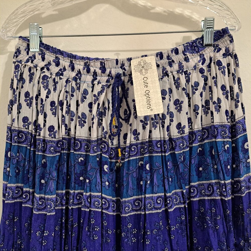 Cute Options Women's Floral Maxi Skirt Multicolor Free Size NWT - Picture 5 of 9